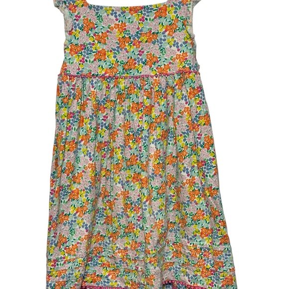 Mini Boden Jersey Floral Dress Frill Sleeve Tropical Beach Resortwear Size‎ 5-6Y - Picture 2 of 4